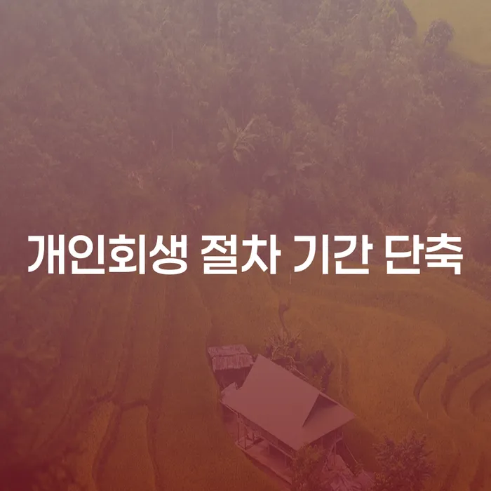 개인회생 절차 기간 단축, 가능할까요?